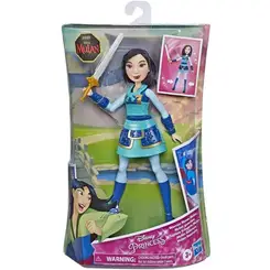 BONECA MULAN COM ROUPA DE GUERREIRA 24CM HASBRO