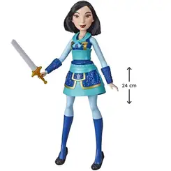 BONECA MULAN COM ROUPA DE GUERREIRA 24CM HASBRO