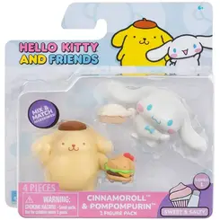 HELLO KITTY PACK COM 2 FIGURAS E ACESSORIOS SUNNY CINNAMOROLL E POMPOMPURIN