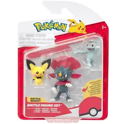 FIGURA DE ACAO PACK COM 3 POKEMON SUNNY