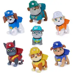 SET CONSTRUCAO COM 7 FIGURAS PATRULHA CANINA RUBBLE E CREW SUNNY