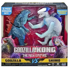 PACK COM 2 FIGURAS GODZILLA X KONG THE NEW EMPIRE 15CM SUNNY