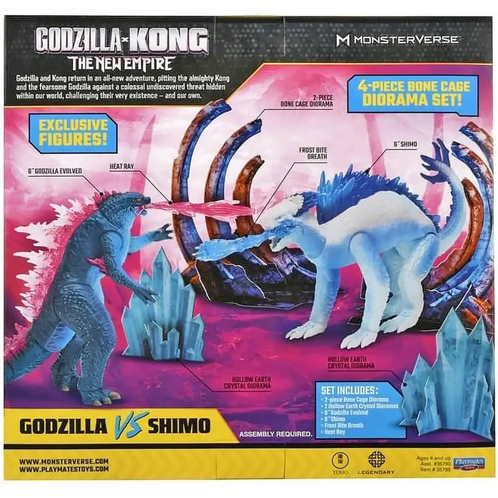 PACK COM 2 FIGURAS GODZILLA X KONG THE NEW EMPIRE 15CM SUNNY