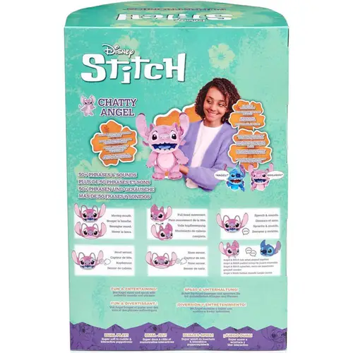 STITCH PELUCIA INTERATIVA CHATTY ANGEL 50 SONS 30 CM SUNNY .