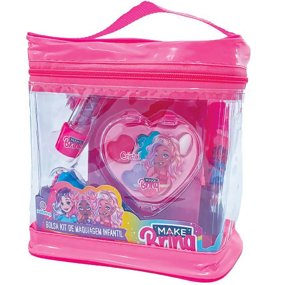 BOLSA KIT DE MAQUIAGEM INFANTIL MAKE BRINQ POLIBRINQ