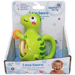 CHOCALHO PARA BANHO LAVA SAURO POLIBRINQ T REX VERDE