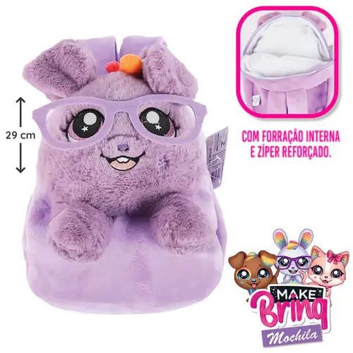MOCHILA PETS MAKE BRINQ POLIBRINQ Roxo