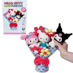 HELLO KITTY BUQUE DE CELEBRACAO DE 30CM COM 3 PELUCIAS REMOVIVEIS SUNNY