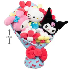 HELLO KITTY BUQUE DE CELEBRACAO DE 30CM COM 3 PELUCIAS REMOVIVEIS SUNNY