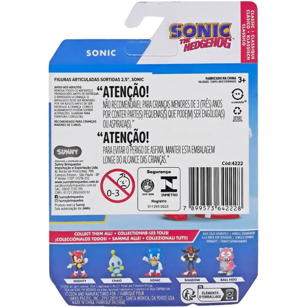 FIGURA ARTICULADA SONIC THE HEDGEHOG 6CM SUNNY