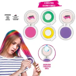 KIT MECHAS COLORIDAS E ADESIVOS DE UNHAS POLIBRINQ