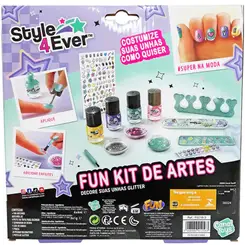 KIT DE ARTES DECORE SUAS UNHAS GLITTER FUN
