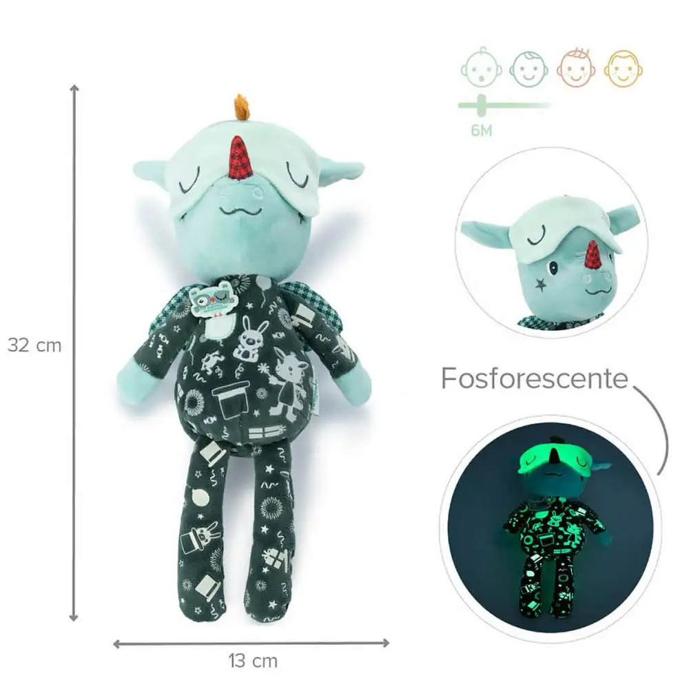 PELUCIA HORA DA SONECA JOE BRILHA ESCURO 30CM LILLIPUTIENS