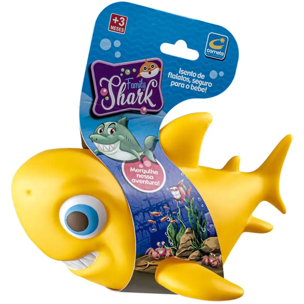 AQUA COMETA TUBARAO AMARELO 20CM CARTELA COMETA