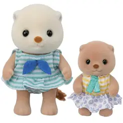 SYLVANIAN FAMILIES IRMAS LONTRAS MARINHAS CONJUNTO PRAIA EPOCH