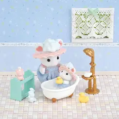 SYLVANIAN FAMILIES HORA DO BANHO IRMAOS ENSABOADOS EPOCH