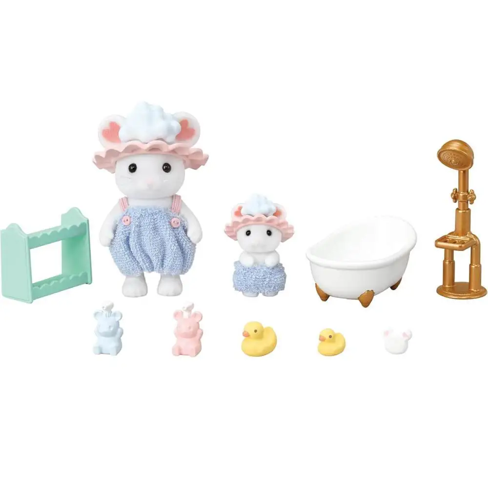 SYLVANIAN FAMILIES HORA DO BANHO IRMAOS ENSABOADOS EPOCH