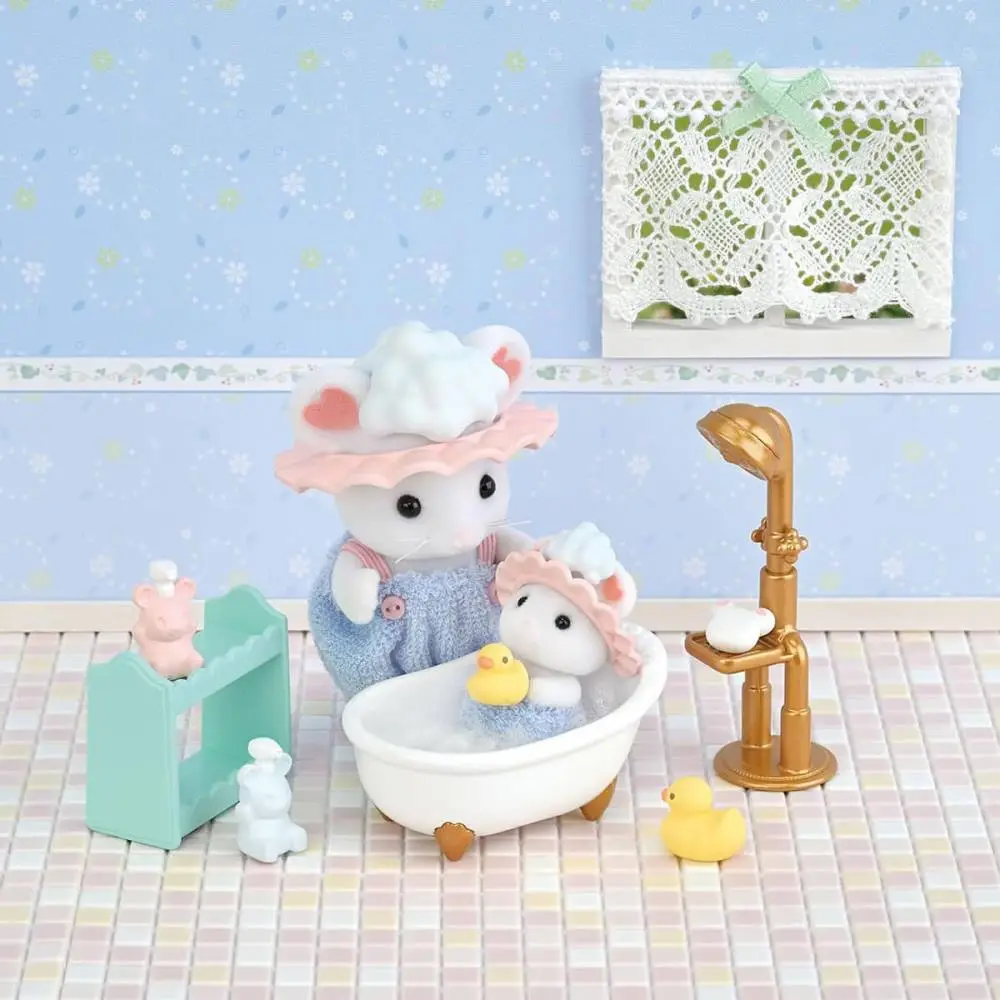 SYLVANIAN FAMILIES HORA DO BANHO IRMAOS ENSABOADOS EPOCH