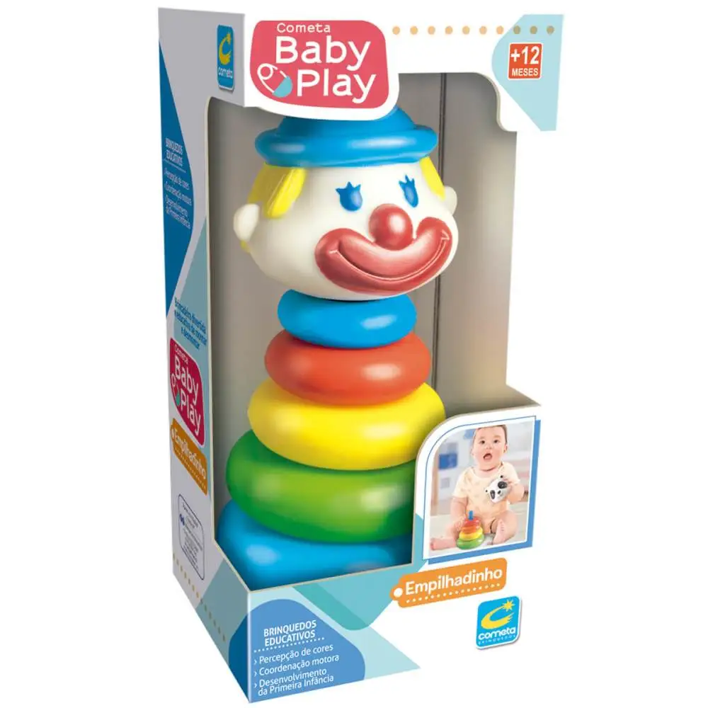 COMETA BABY PLAY EMPILHADINHO PALHACO 17CM COMETA