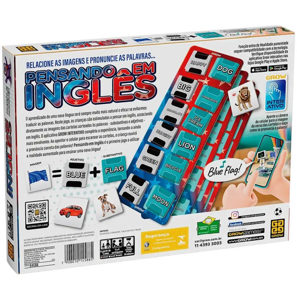 JOGO PENSANDO EM INGLES GROW