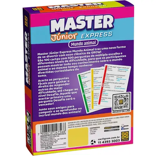 JOGO MASTER JUNIOR EXPRESS MUNDO ANIMAL GROW .
