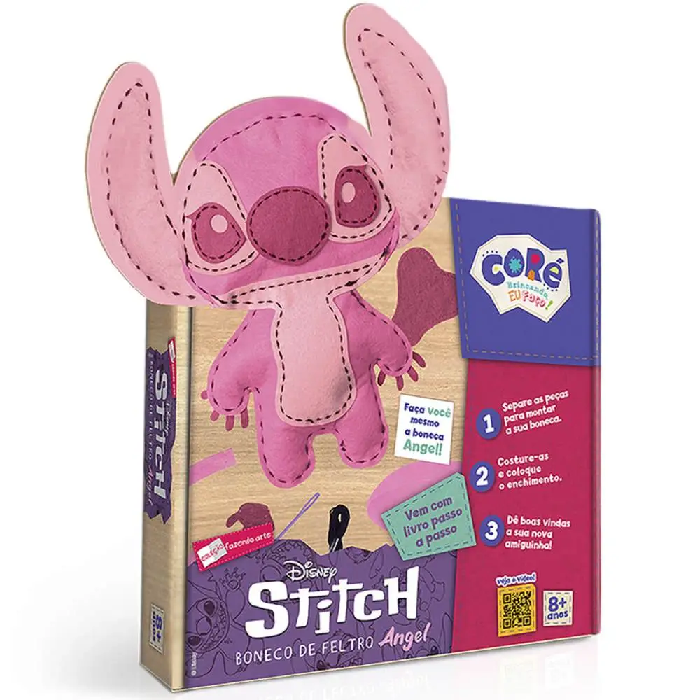 COLECAO FAZENDO ARTE STITCH BONECO DE FELTRO ANGEL TOYSTER