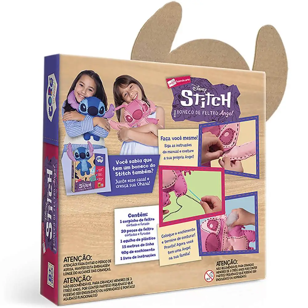 COLECAO FAZENDO ARTE STITCH BONECO DE FELTRO ANGEL TOYSTER