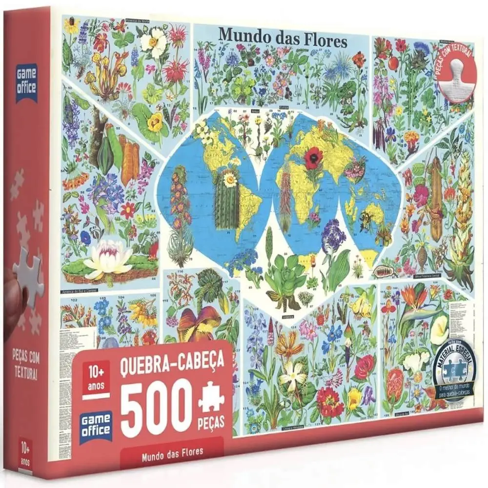QUEBRA CABECA MUNDO DAS FLORES 500 PECAS TOYSTER