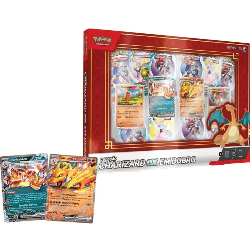 BOX POKEMON CHARIZARD EX EM DOBRO COPAG