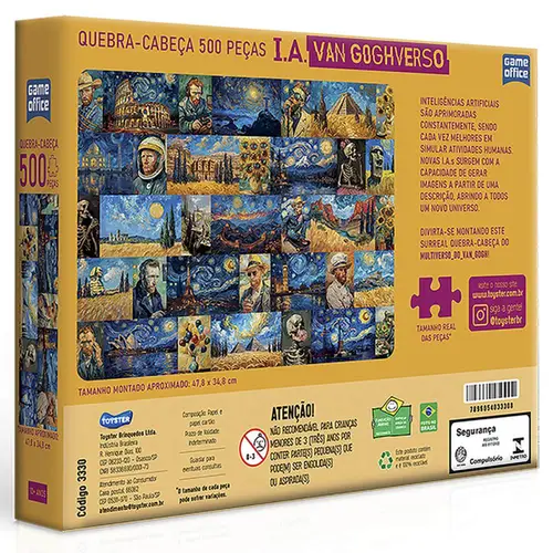 QUEBRA CABECA IA VAN GOGHVERSO 500 PECAS TOYSTER .