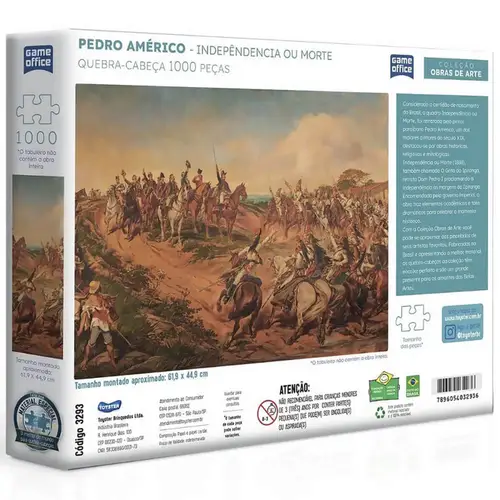 QUEBRA CABECA PEDRO AMERICO INDEPENDENCIA OU MORTE 1000 PECAS TOYSTER .