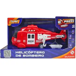 HELICOPTERO DE BOMBEIRO COM LUZ E SOM MULTIKIDS .
