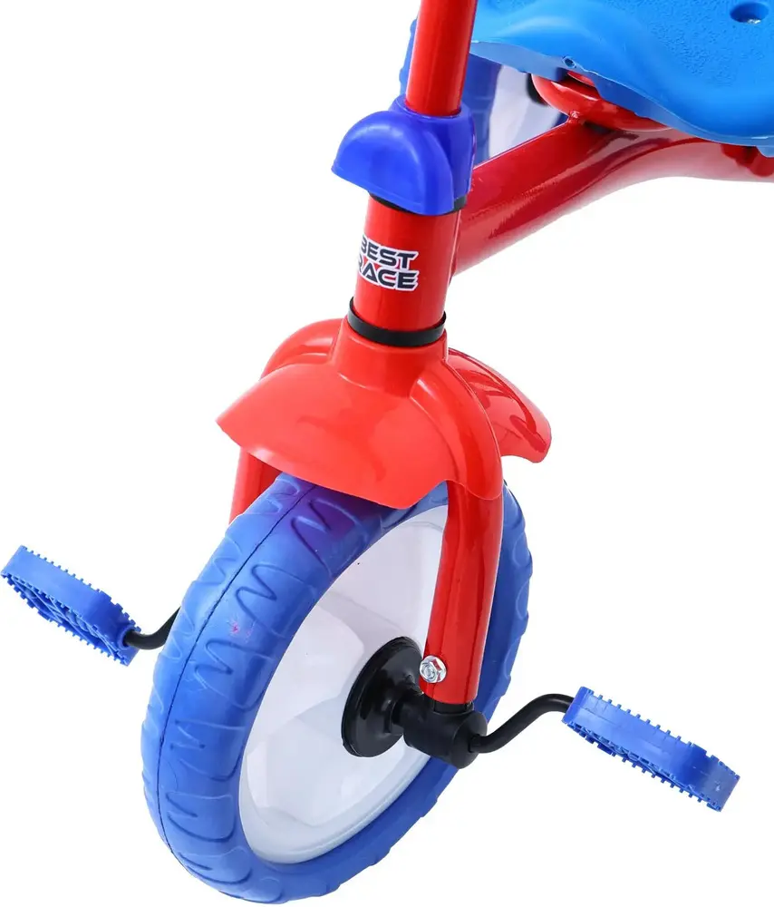 TRICICLO MOTOCA INFANTIL PRIMEIR INFANCIA BEST RACE AZUL E VERMELHO BBR