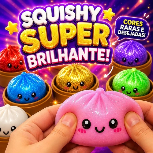MYSTERY DUMPLING BLOOPY FUN SQUISH COLECIONAVEL SURPRESA BSD .